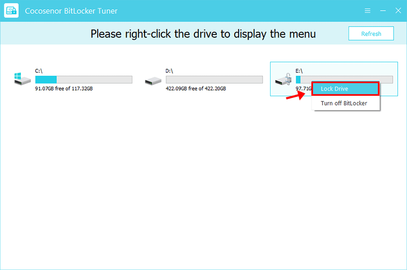 click lock drive