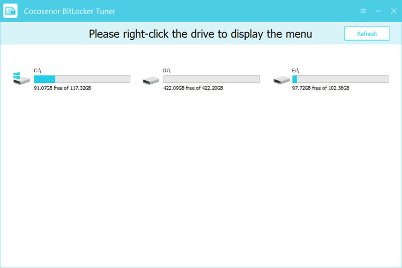 the drive is decrypted