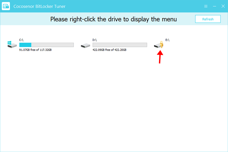 the drive is locked with BitLocker