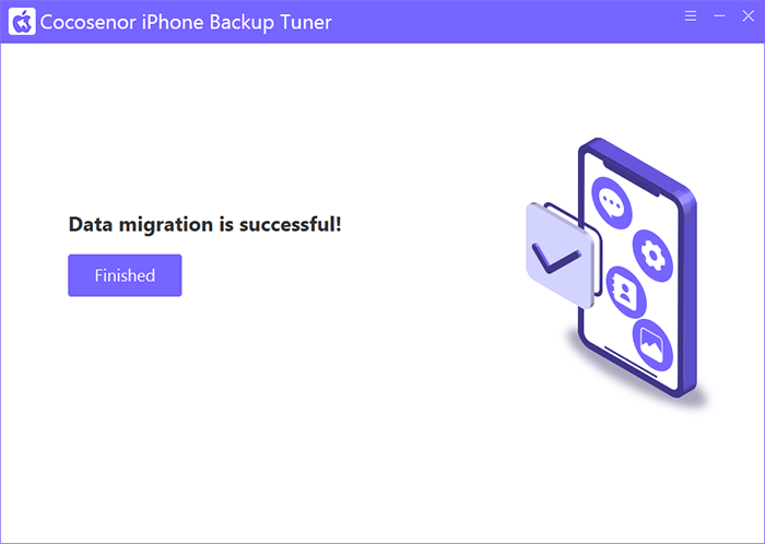 iphone data migration is finished