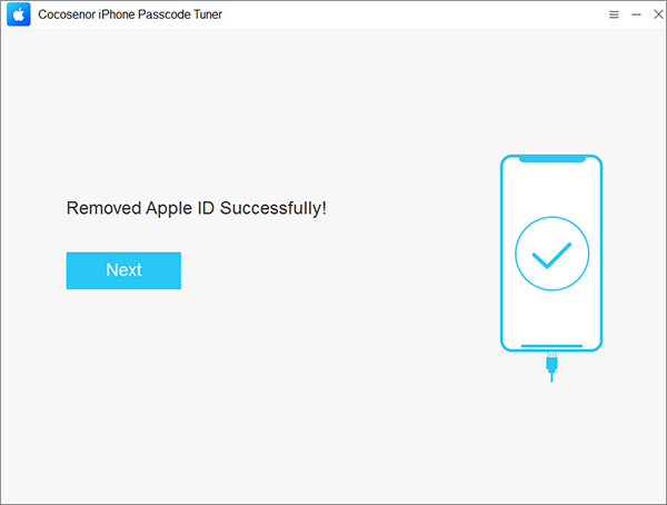 Removed Apple ID successfully