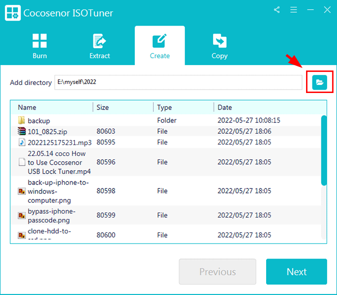 add contents to create ISO