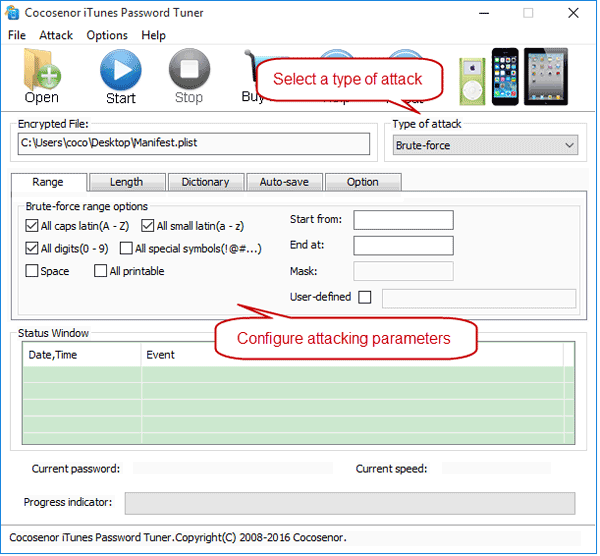 configure parameters