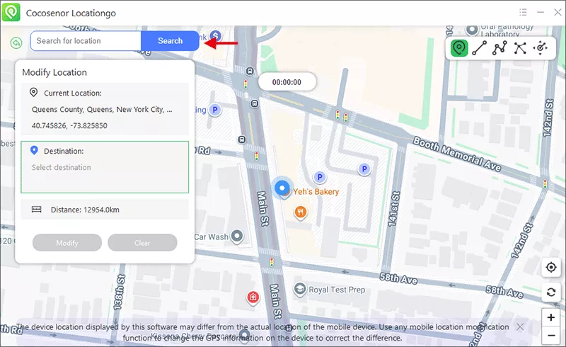 choose your desired location