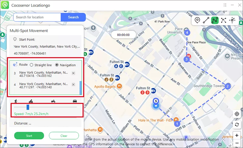 customize Multi-spot movement