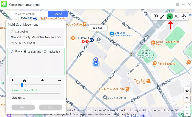 select Multi-Spot movement