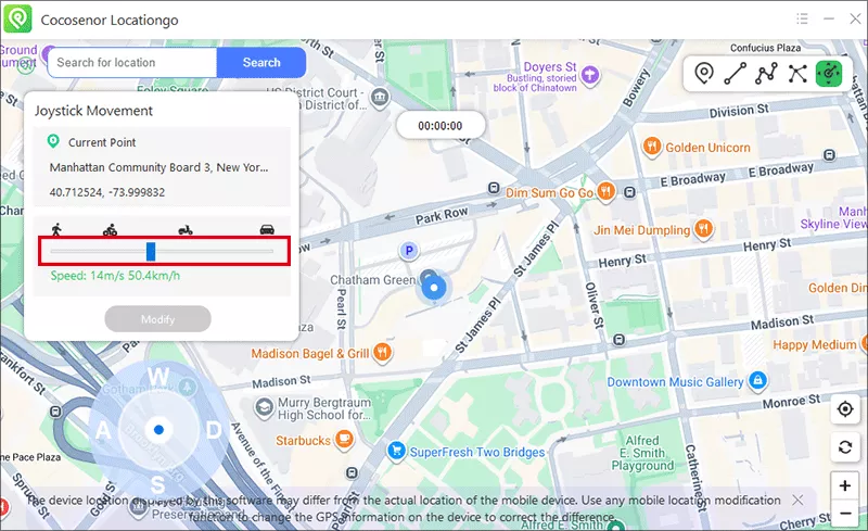 set Joystick movement speed