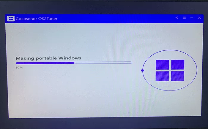 making portable windows automatically in PE mode