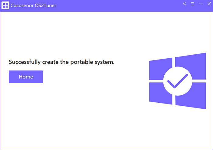 successfully create a clean Windows system on USB drive