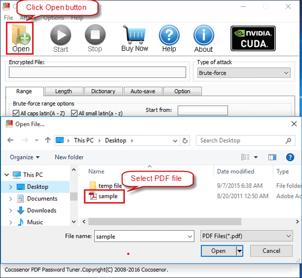 select pdf file