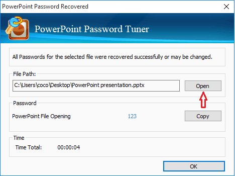 ppt password is recovered