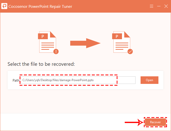 powerpoint file restore process