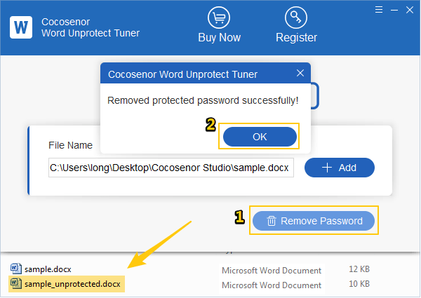 remove password for Word document